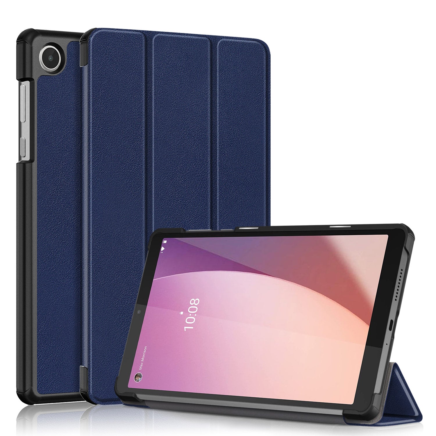 Tablet Case for Lenovo Tab M8 Gen 4 TB-300FU Tri-fold Stand Solid Color PU Leather Tablet Cover Tablet Case for Lenovo Tab M8 Gen 4 TB-300FU Tri-fold Stand Solid Color PU Leather Tablet Cover